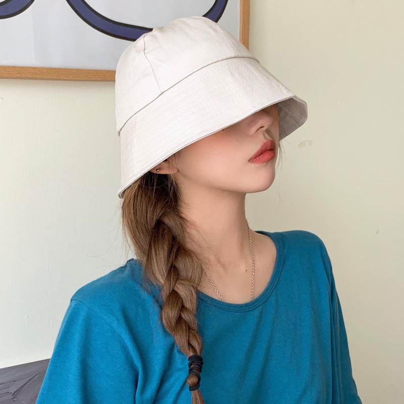 Flower Pot Hat Fisherman Hat Female Autumn And Winter Bucket Hat Beige A adjustable MuddyStock