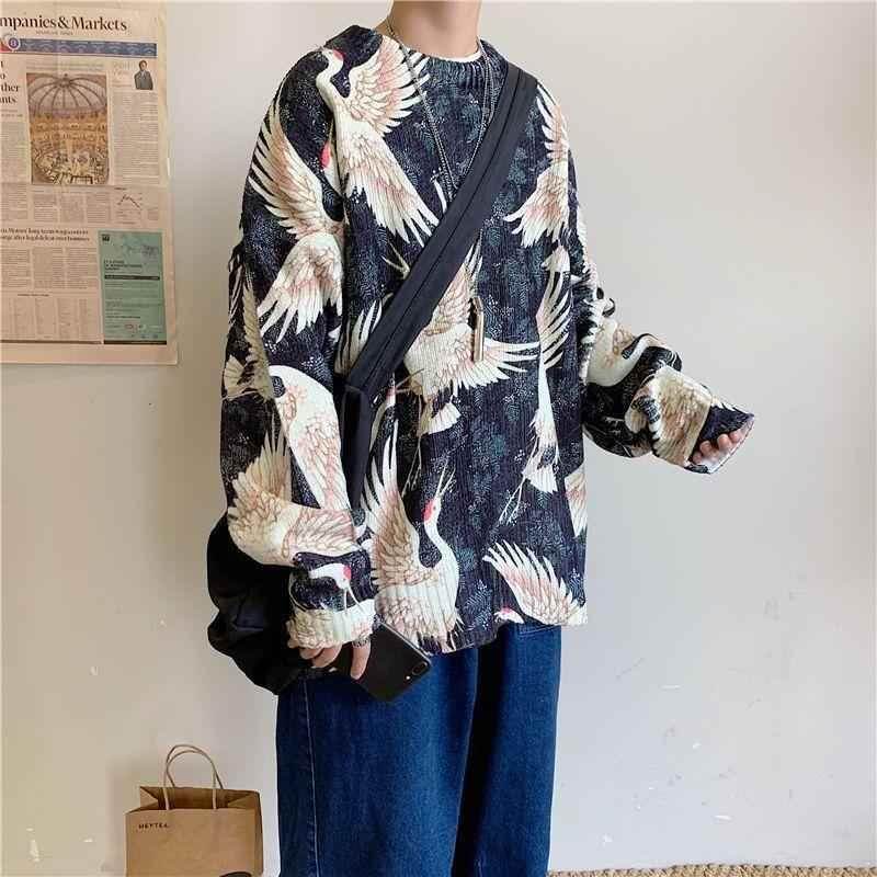 Spring New Style Hong Kong Wind Crane Sweater Boys MuddyStock