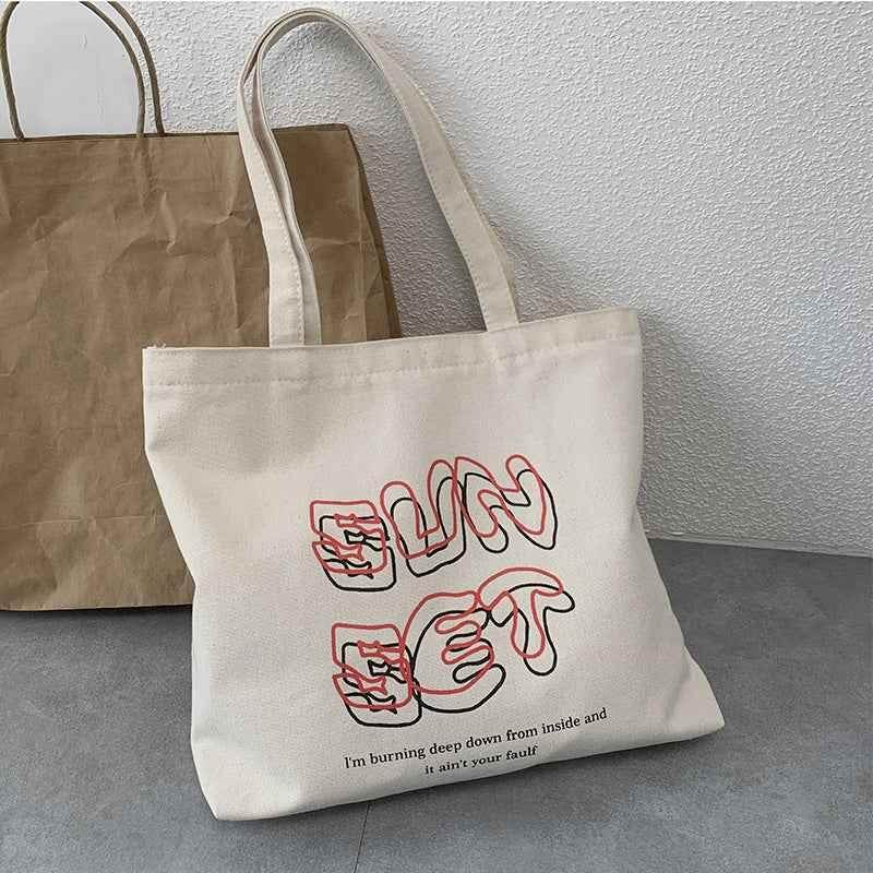 Interpret My Love With Your Heart The Same Student Canvas Bag Around MuddyStock