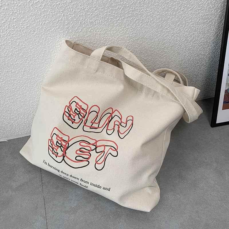 Interpret My Love With Your Heart The Same Student Canvas Bag Around MuddyStock