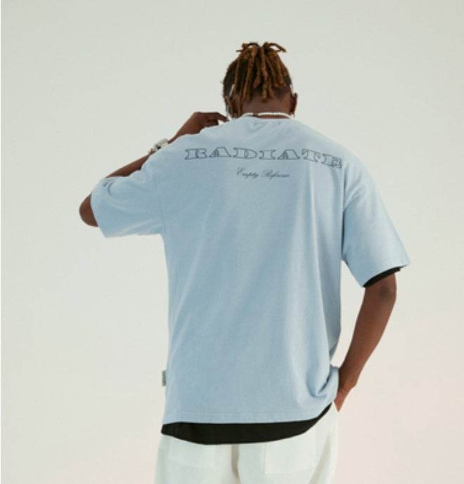 Light Blue Star Light White Pigeon Print T-Shirt For Men MuddyStock