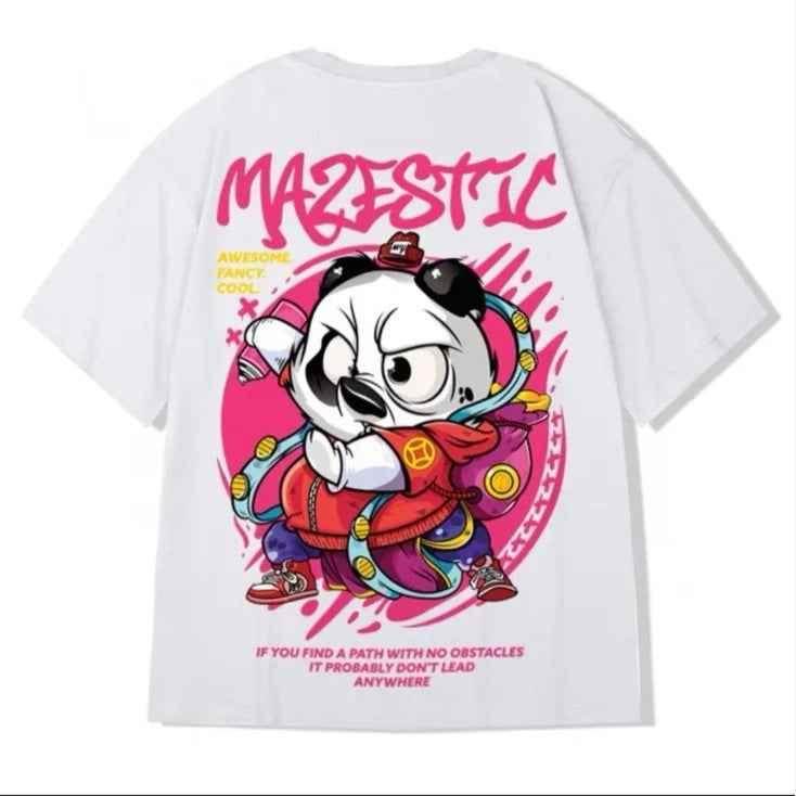 New National Fashion Panda Short Sleeve Men's Fashion Brand Large Chinese Style Loose 5 5 Solid Half Sleeve 12style MuddyStock