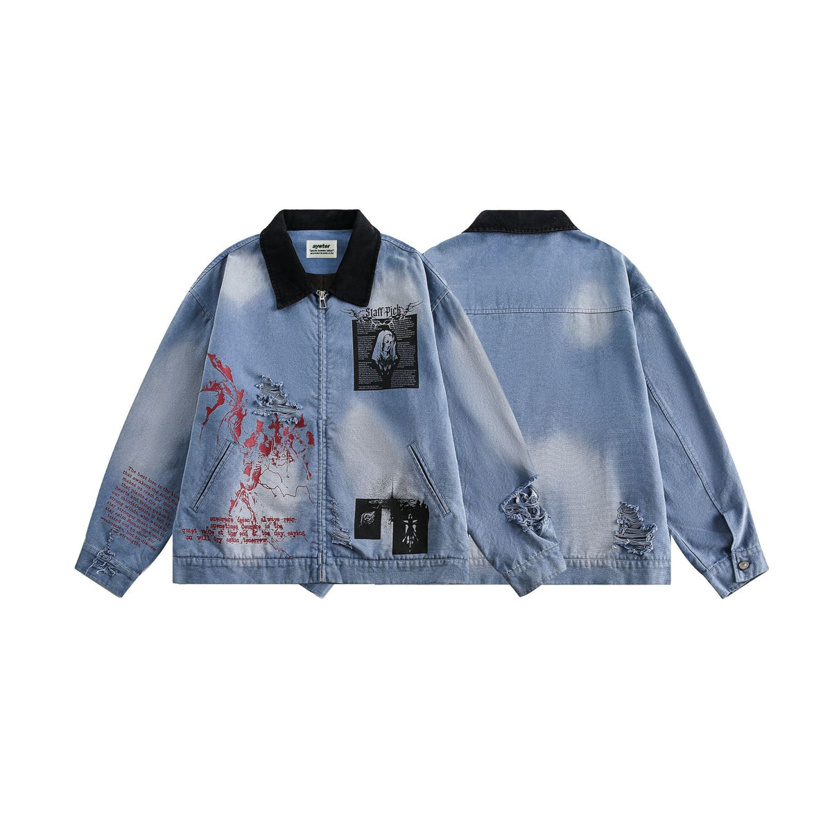 Washed denim jacket for women | MuddyStock Originals