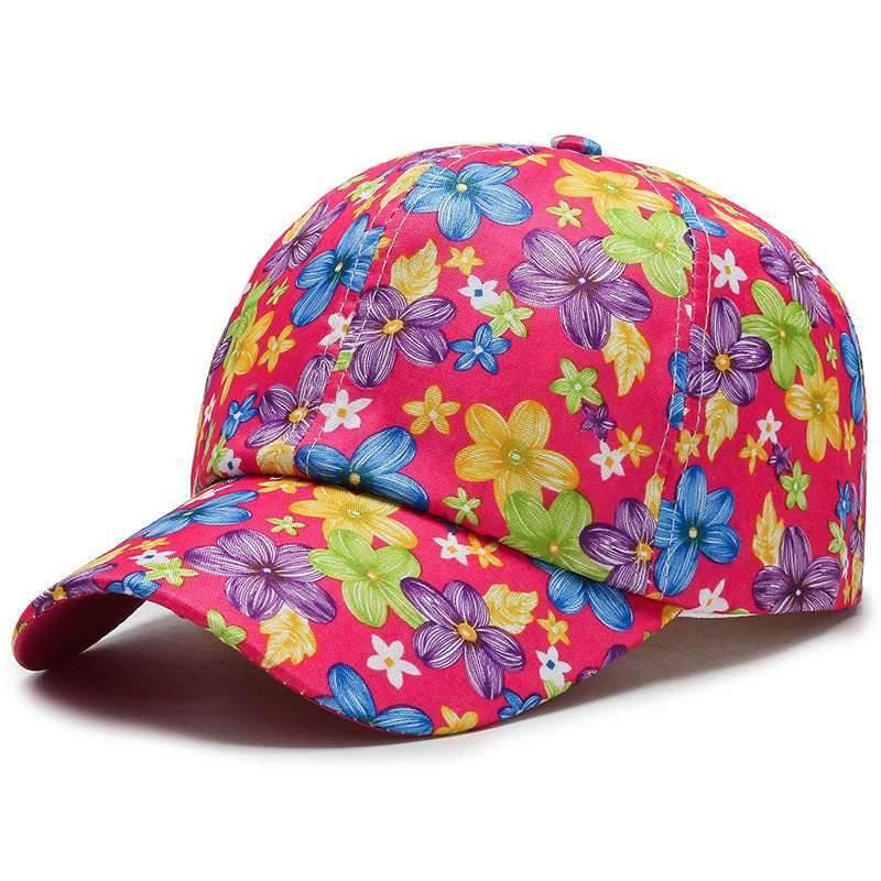 Female Baseball Cap Outdoor Sports And Leisure All-match Sunshade Rose Red adjustable
