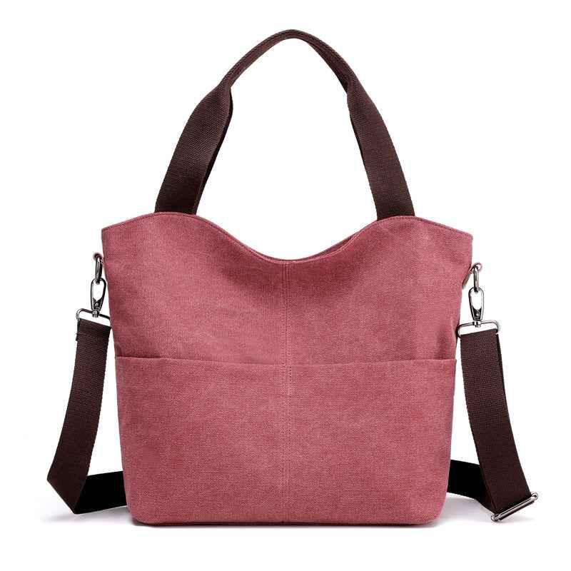 Women's shoulder canvas bag Purple Coffee All Products