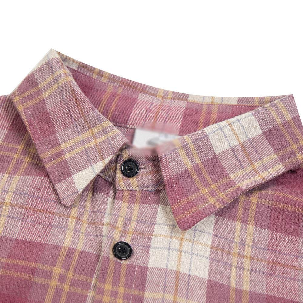 Loose Plaid Long Sleeve Shirt For Men And Women MuddyStock