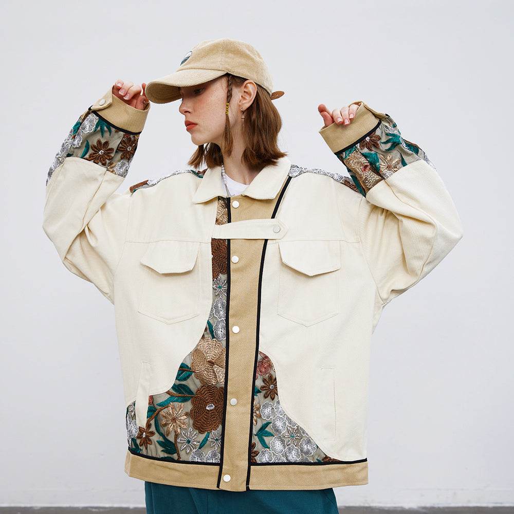 Stitching Lace Coat For Women MuddyStock