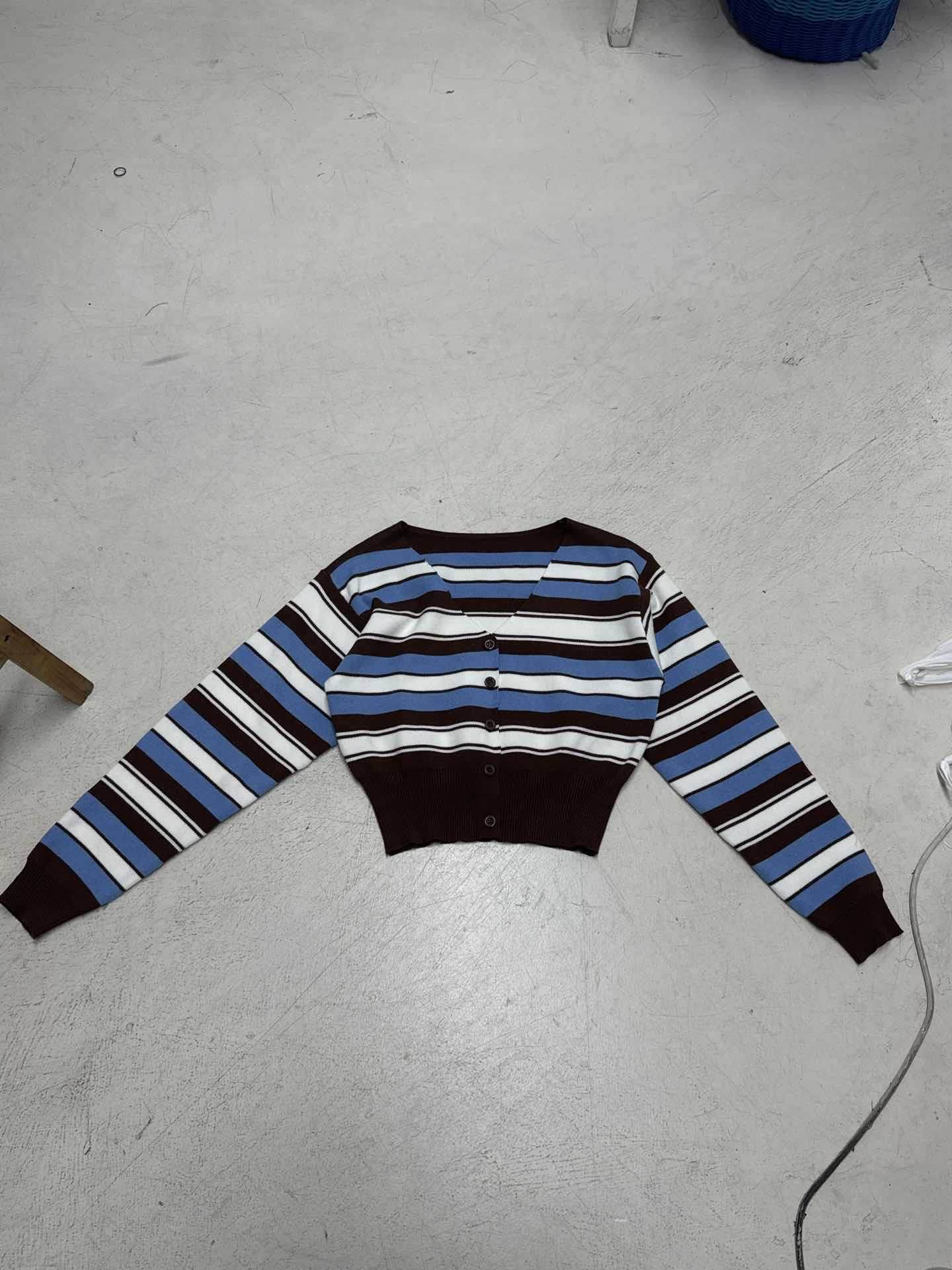 V-Neck Striped Sweater For Women | MuddyStock Originals MuddyStock