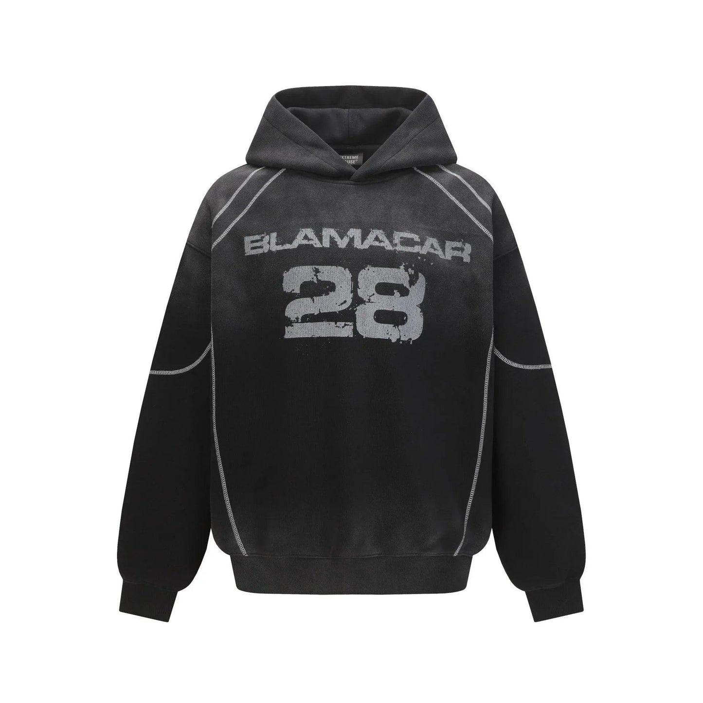 Wash dirty dyed hoodie for men and women | MuddyStock Originals Black