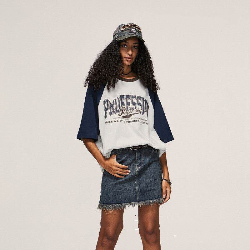 Fashion Letter Print T-shirt For Men And Women MuddyStock