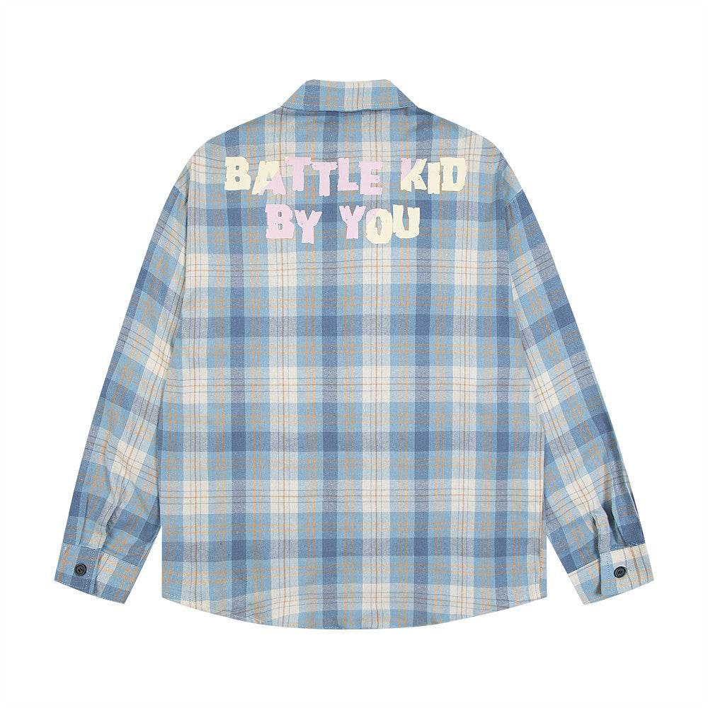 Loose Plaid Long Sleeve Shirt For Men And Women MuddyStock