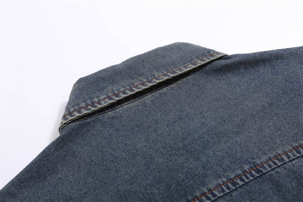 Fashion Punk Denim Short Sleeve Shirt Women MuddyStock