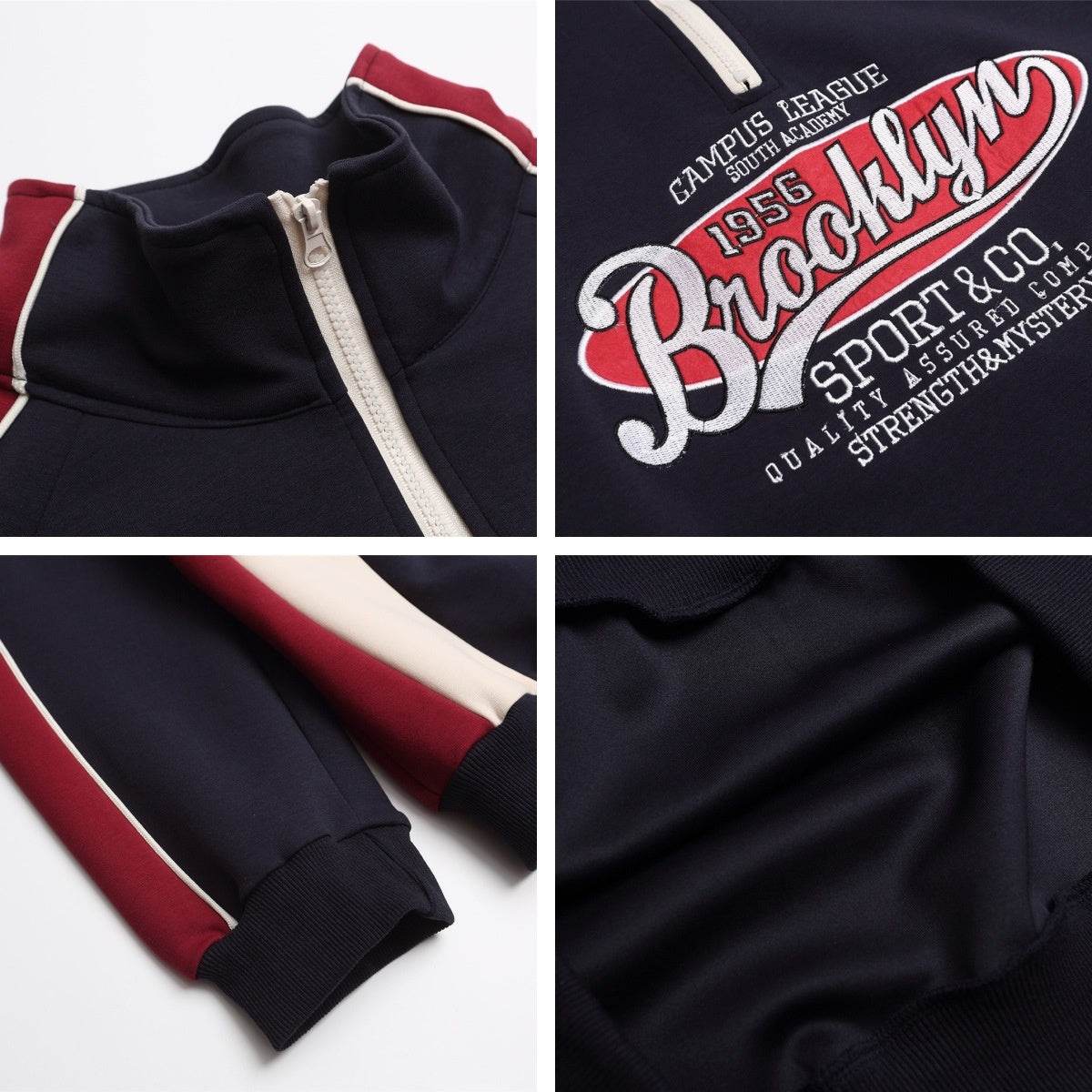 Half-Zip Embroidered Stand Collar Sweatshirt For Men And Women | MuddyStock Originals MuddyStock