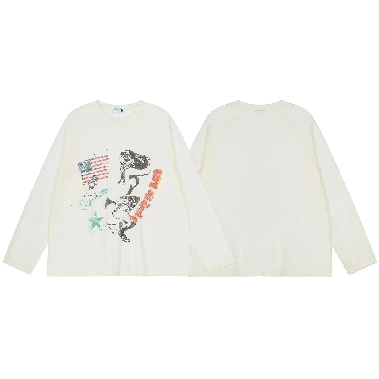 Lazy style graffiti long sleeved T-shirt for women | MuddyStock Originals