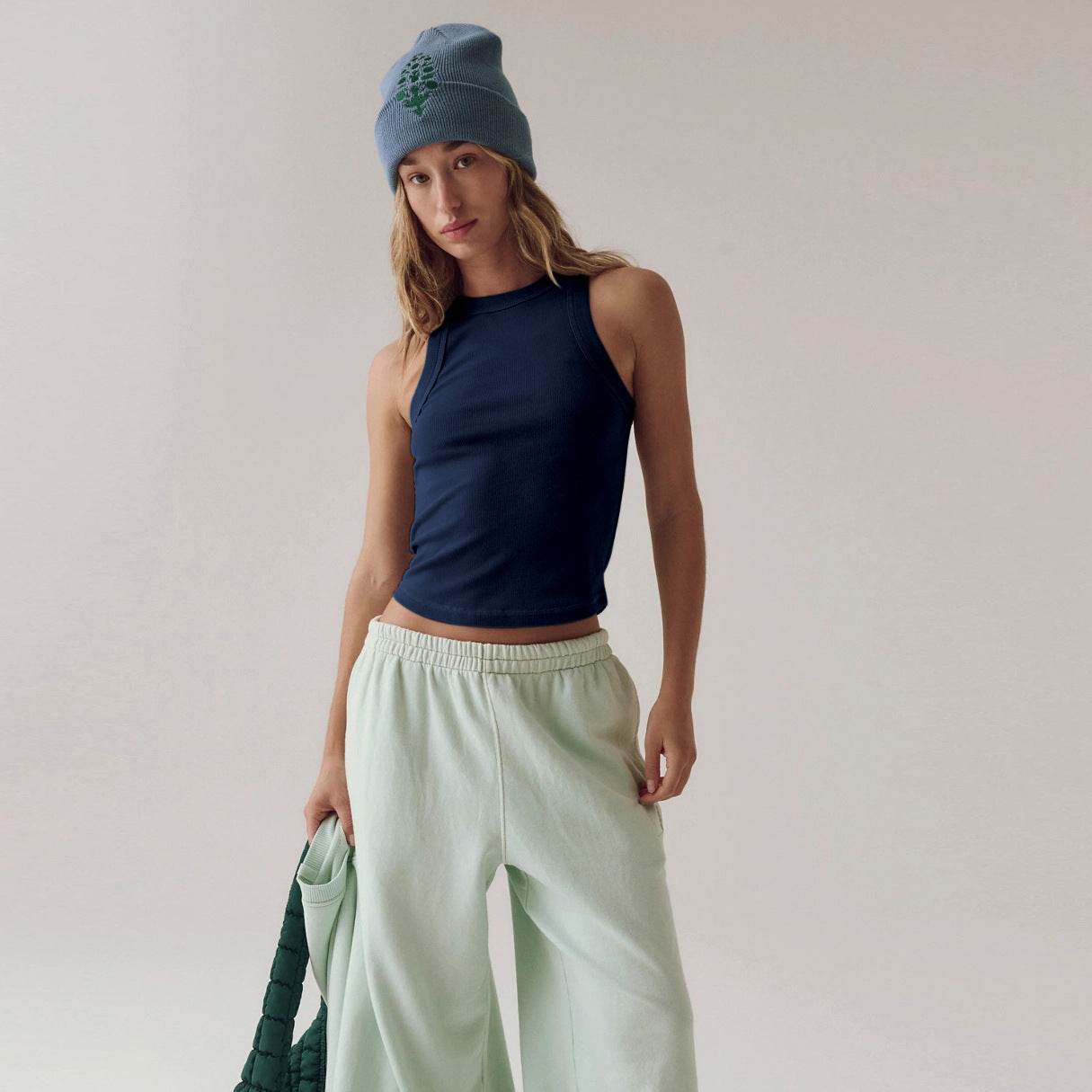 Women's Slim Round Neck Tank | MuddyStock Originals E25B1372-026 Dark Blue MuddyStock