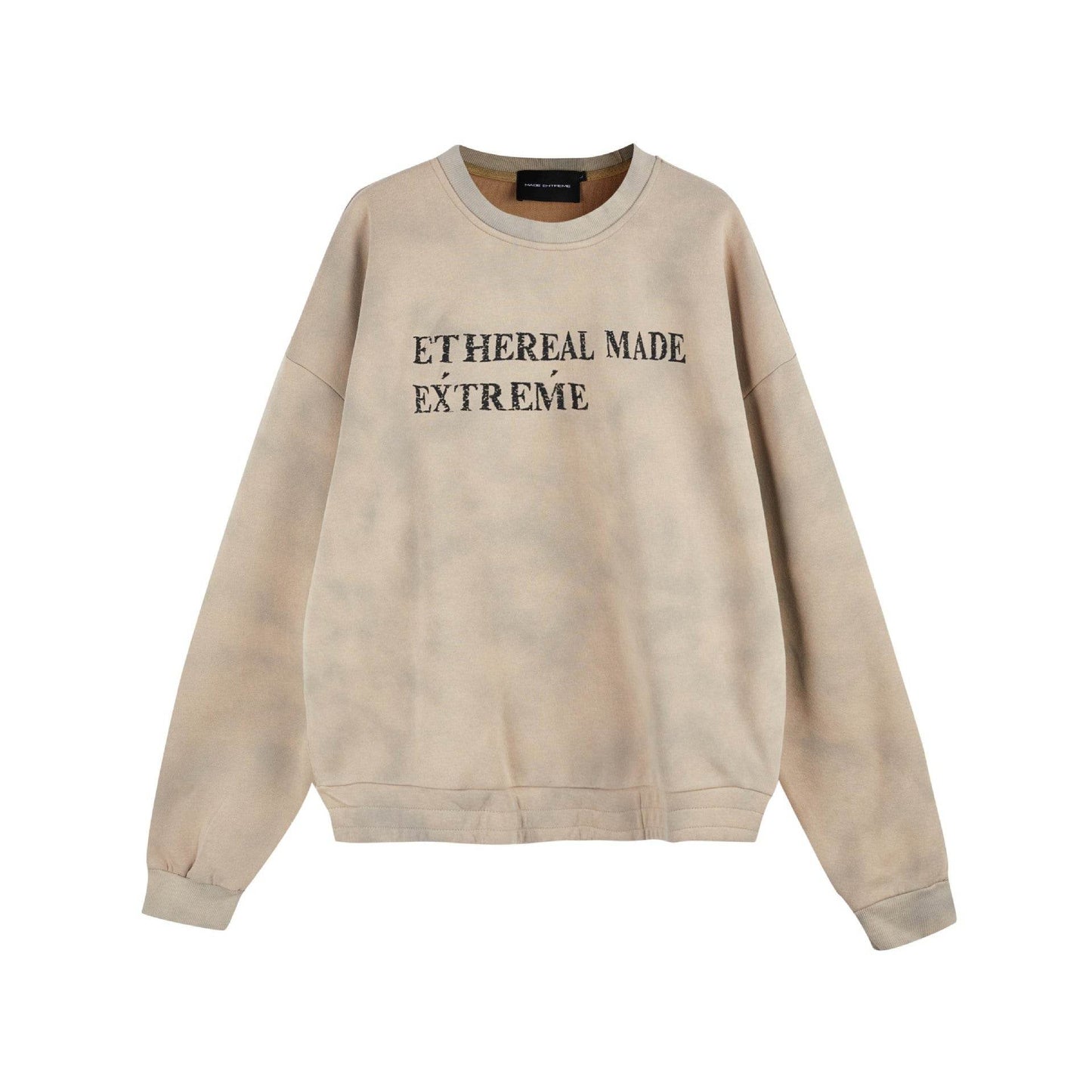 Vintage Letter Patchwork Embroidered Autumn Winter Sweatshirt For Women | MuddyStock Originals Khaki MuddyStock