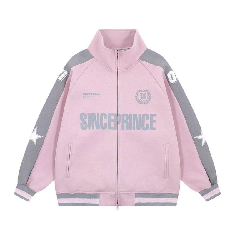 Printed stand up collar zipper jacket for men and women | MuddyStock Originals MuddyStock