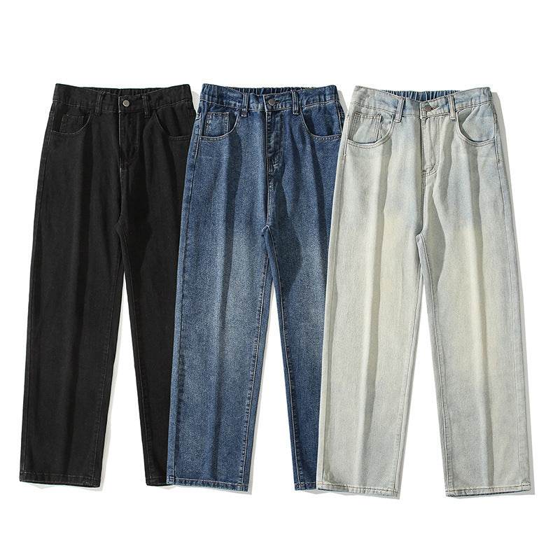 American Washed Distressed Yellow Mud Dyed Jeans For Men MuddyStock