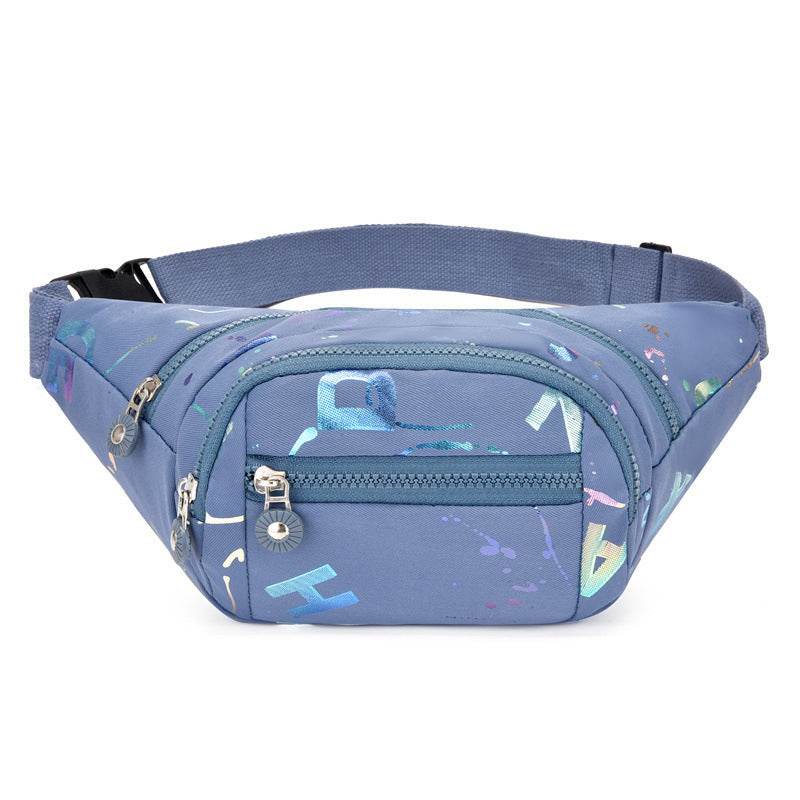 Women's Waist Bag Waterproof Chest Crossbody Blue Color 2nd Pattern MuddyStock