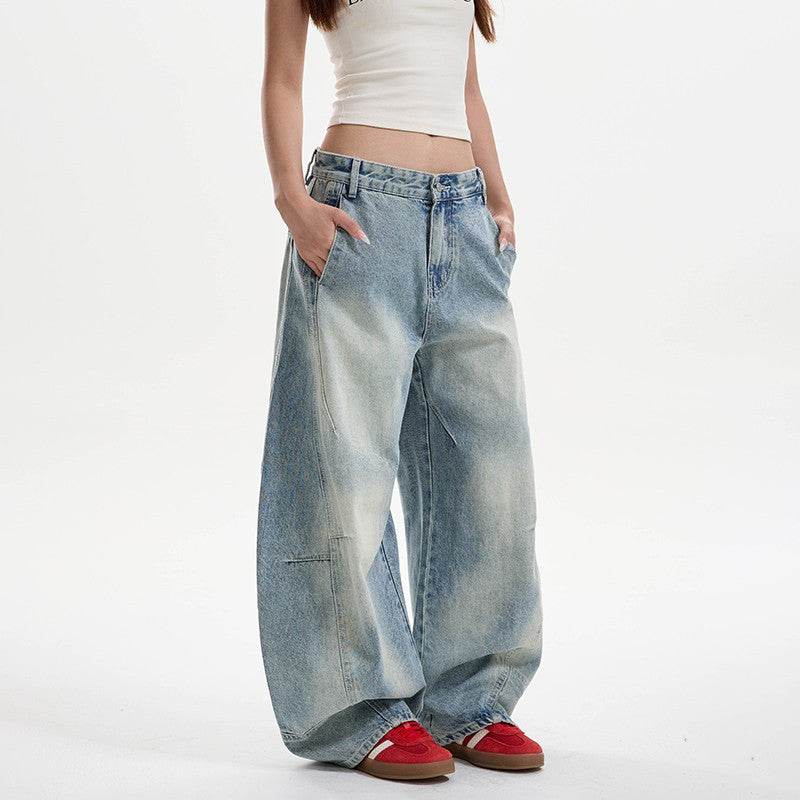 Washed Distressed Machete Jeans For Women MuddyStock