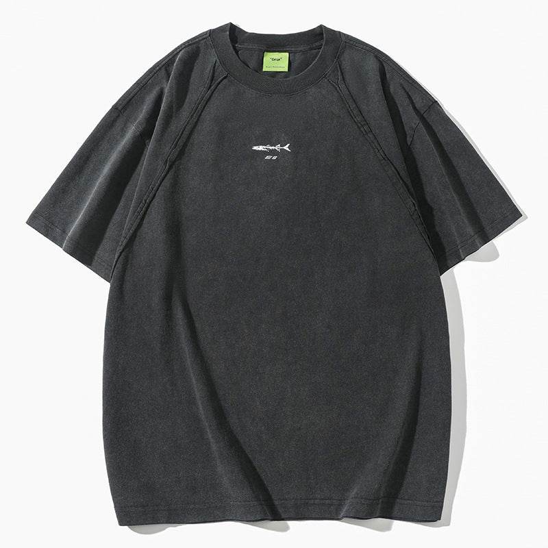 Fashion Personality American Loose Casual Top For Both Men And Women Black MuddyStock