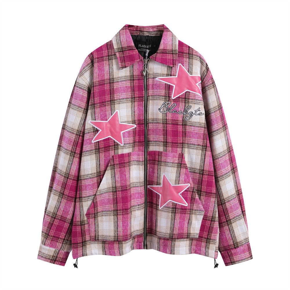 Embroidered Plaid Coat For Women MuddyStock
