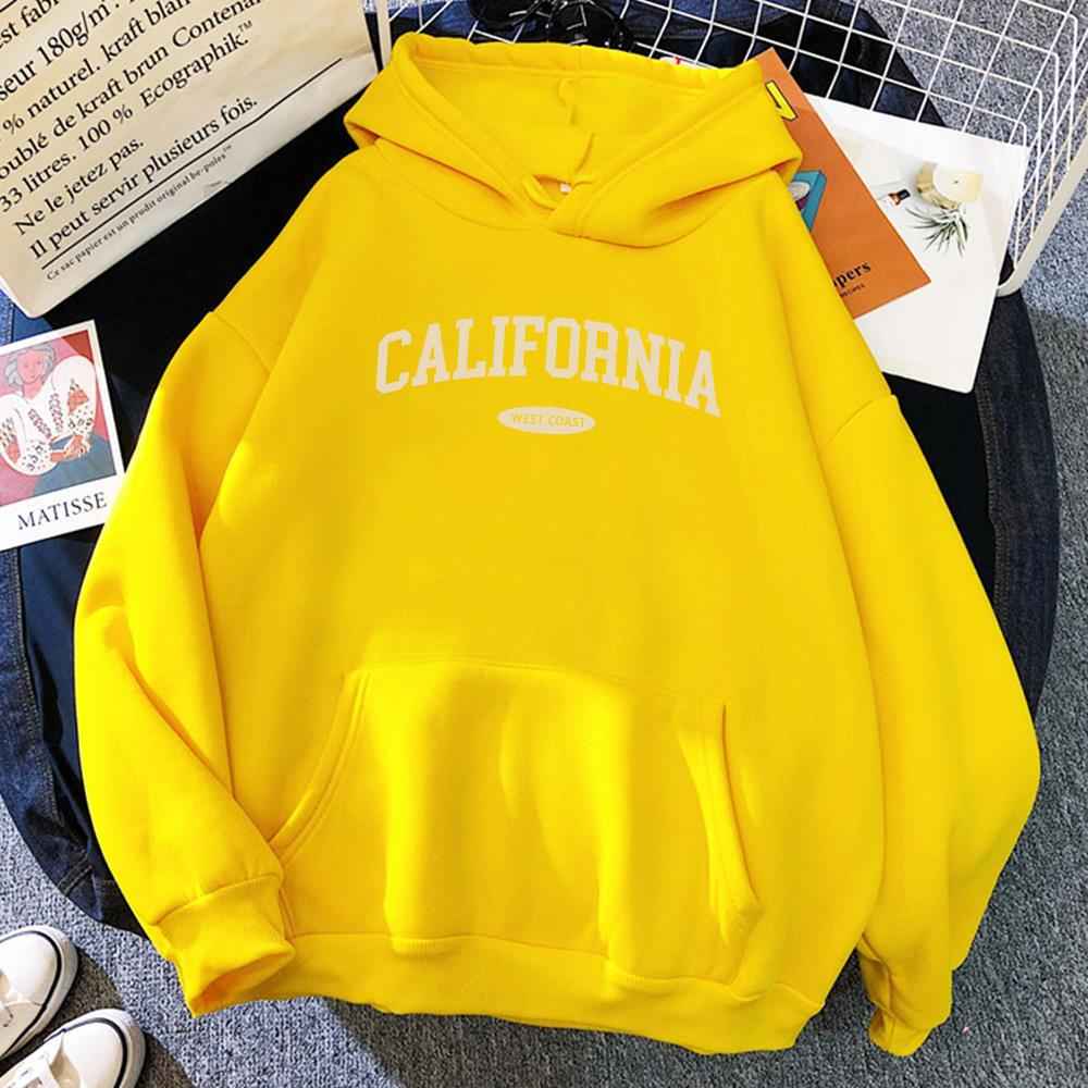 Street Pocket Round Neck Hoodie For Men And Women Yellow MuddyStock