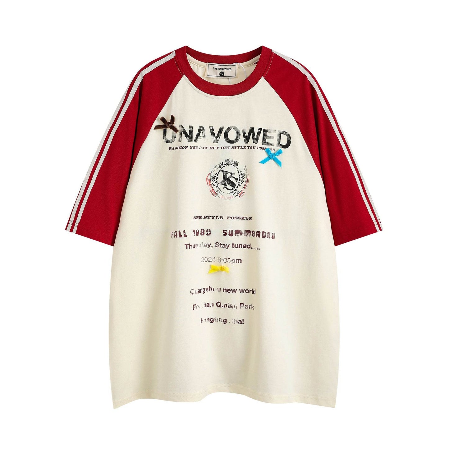 Fashion Loose Letter Short Sleeve T-shirt For Men And Women MuddyStock