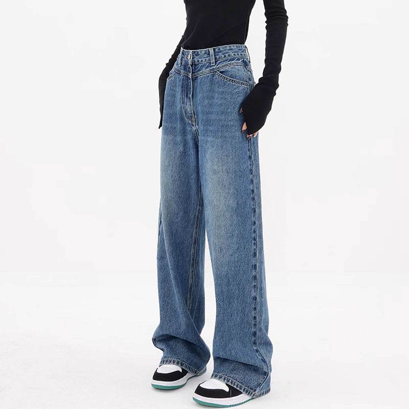 Women's Autumn Niche Loose Wide Leg Leisure Jeans MuddyStock