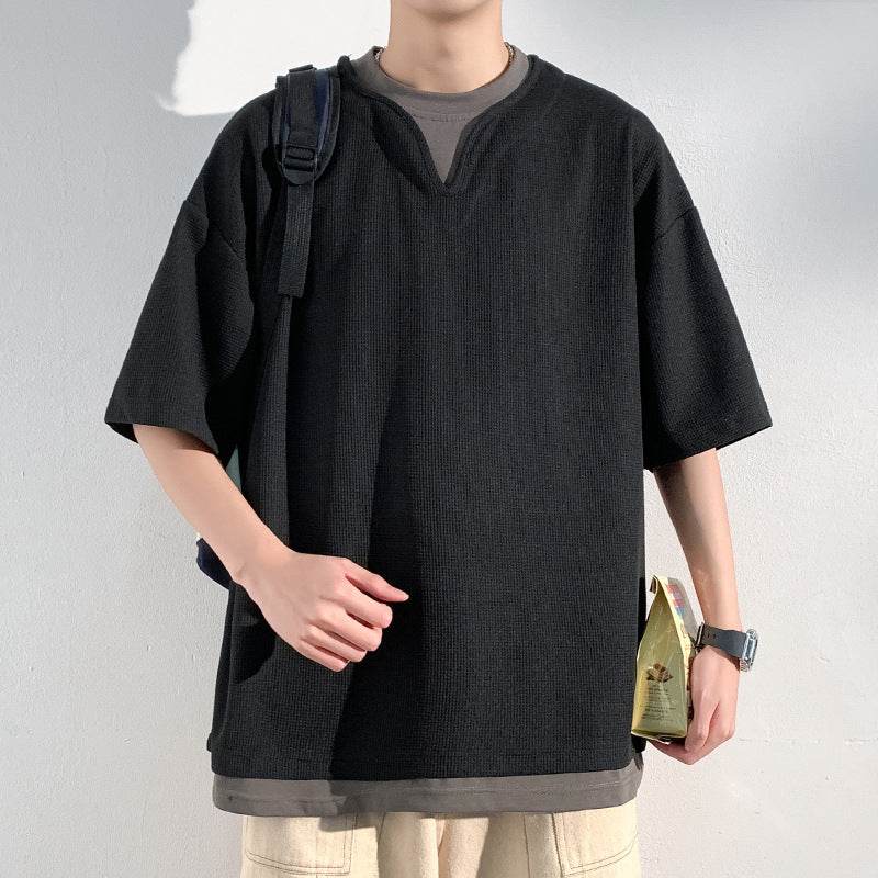 Short Sleeve T-shirt Trendy Men Summer JCDMT5124 Black MuddyStock