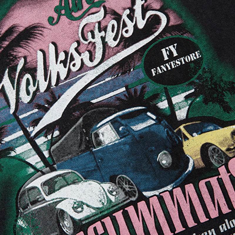 Fashion Oil Painting Cartoon Short Sleeve T-shirt For Men And Women MuddyStock