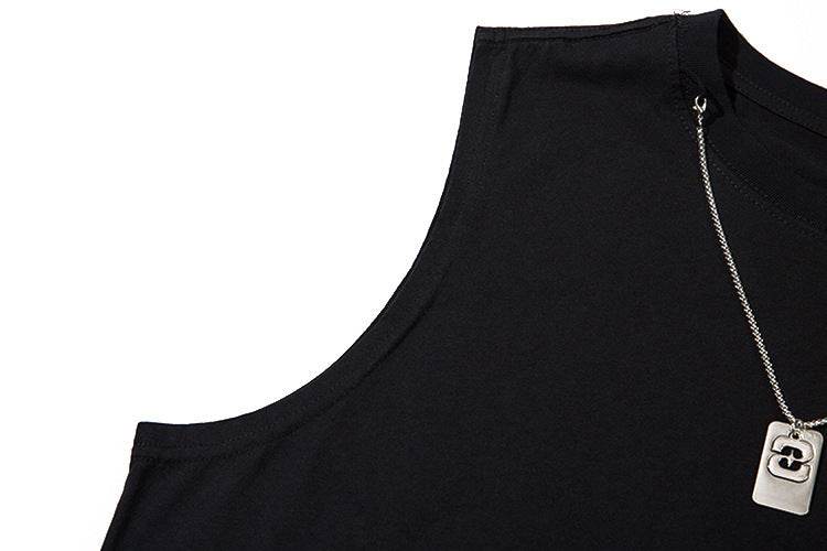 Gradient Ripped Necklace Vest For Men And Women MuddyStock