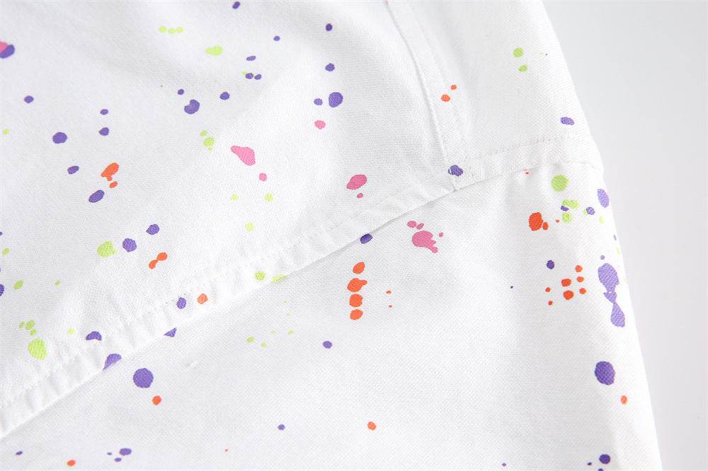 Splash-ink Short-sleeved Shirt For Women MuddyStock