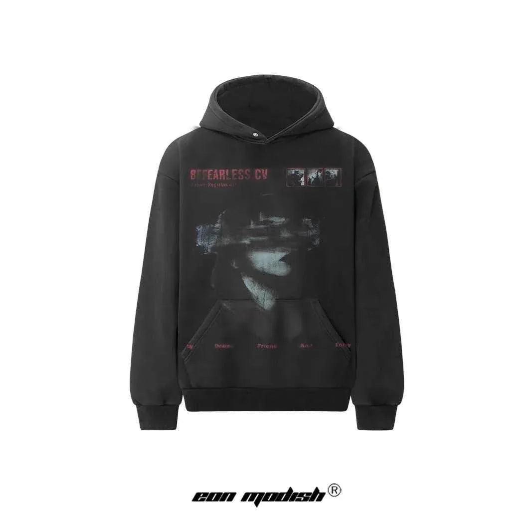 Style Conley Print Portrait Washed Hoodie For Men And Women | MuddyStock Originals