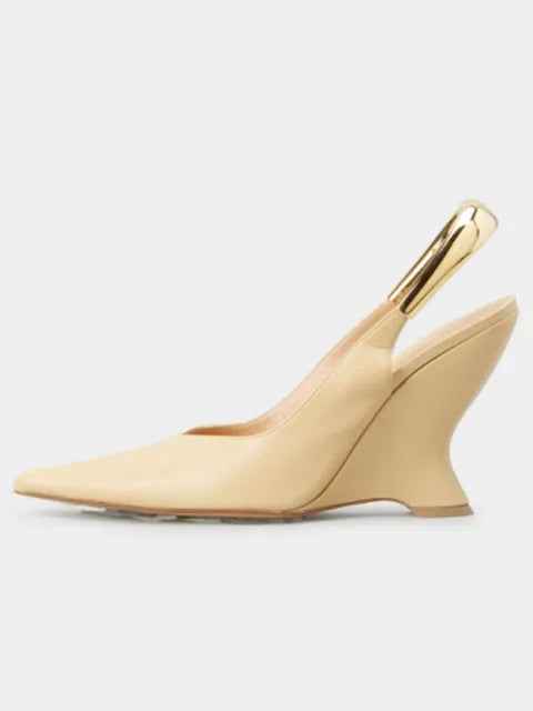 Shallow Mouth Pointed High Heels apricot eprolo