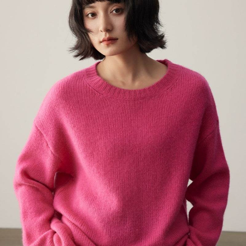 Pure Cashmere Wide Sweater Pullover Women's Thick MuddyStock