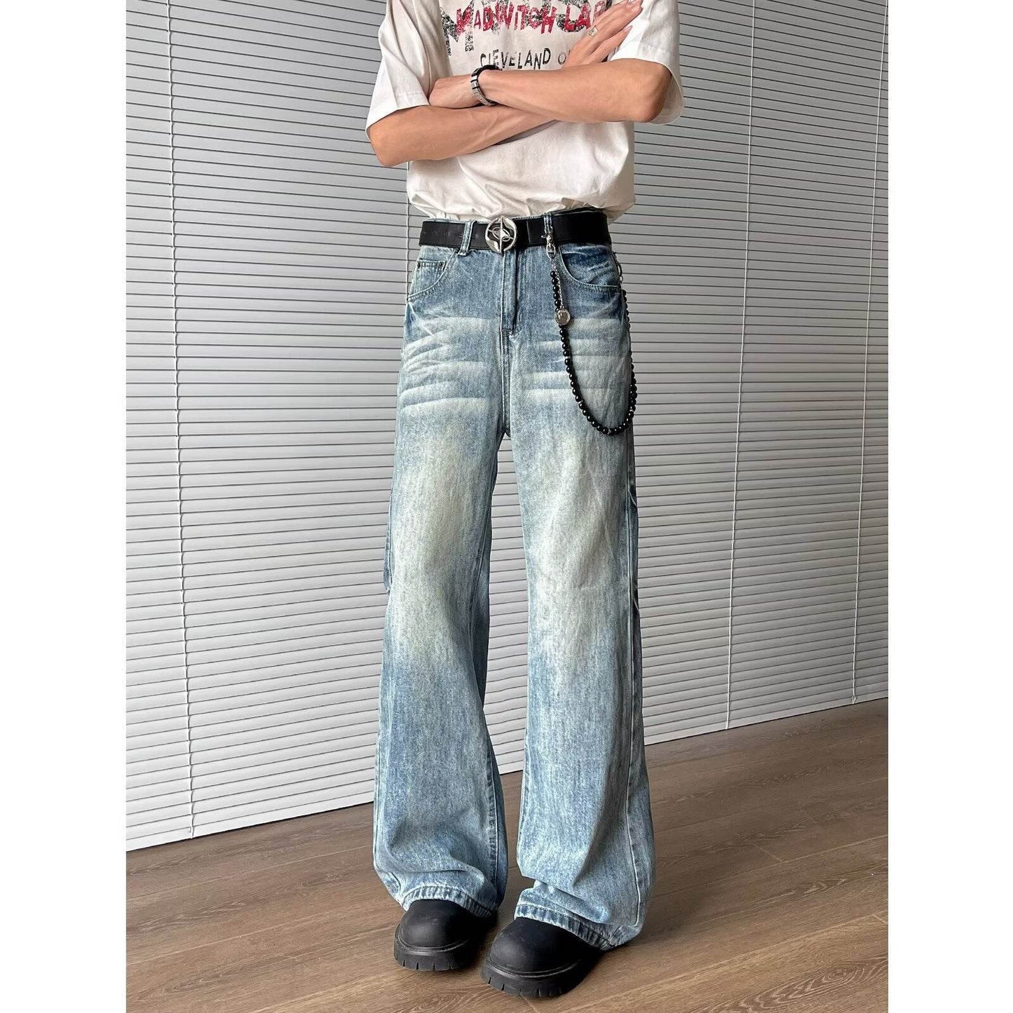 Light blue washed denim jeans for men | MuddyStock Originals Light Blue MuddyStock