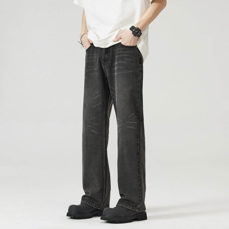 Straight Jeans For Men Black And Gray MuddyStock