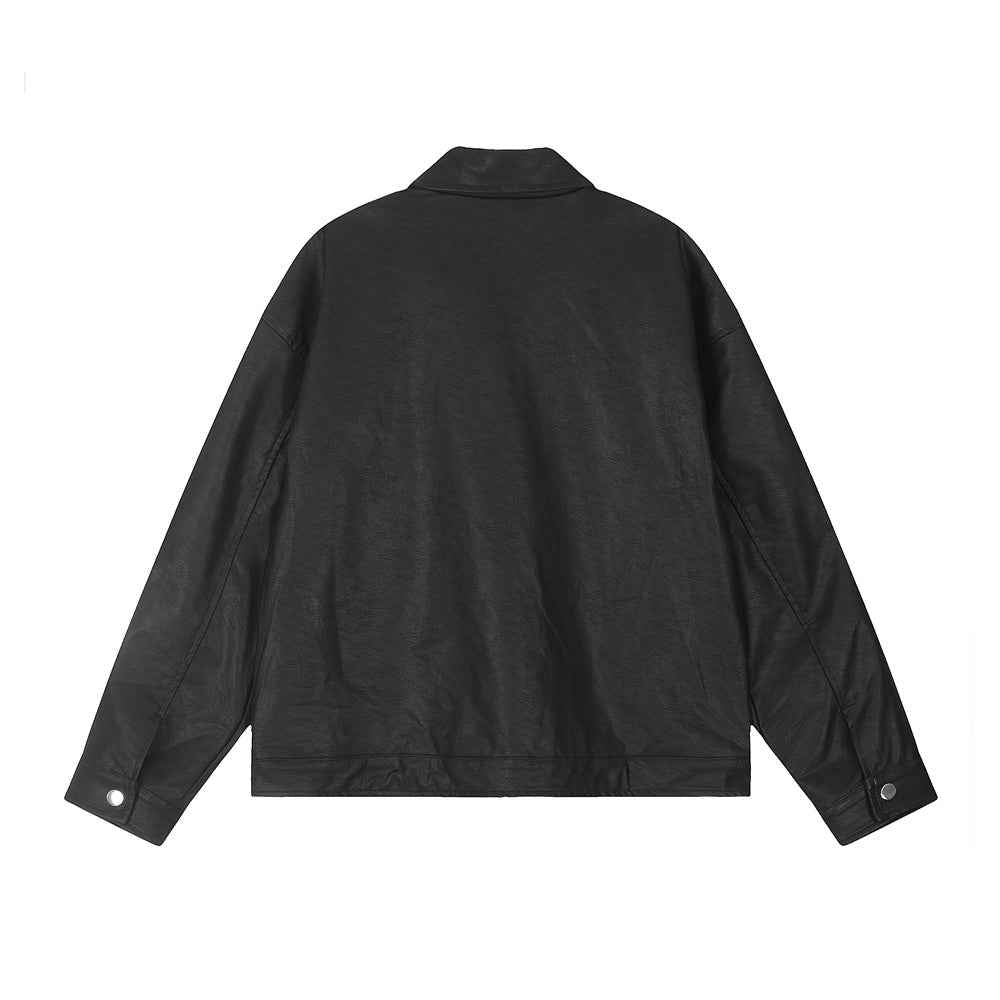 Men's Punk PU Leather Motorcycle Jacket MuddyStock