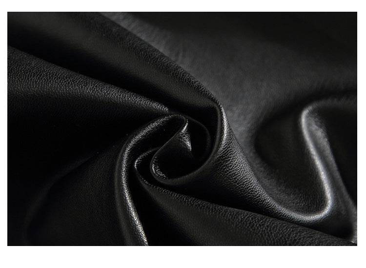 Men's Loose Straight Casual American Retro Street PU Leather Pants MuddyStock
