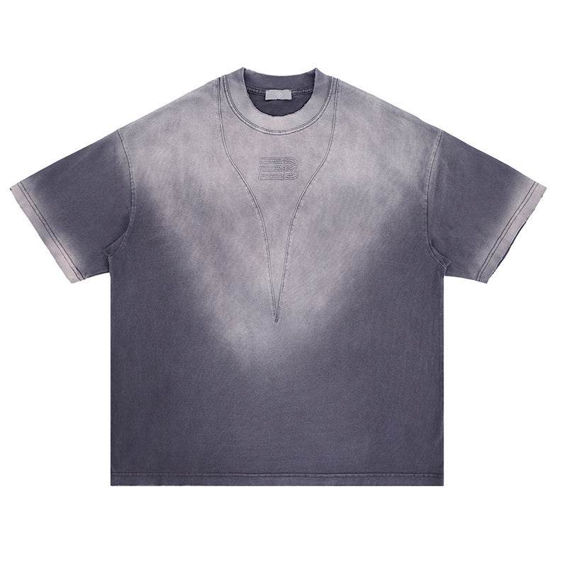 Retro Wash Tie-dye Oversize Short-sleeved T-shirt For Men MuddyStock