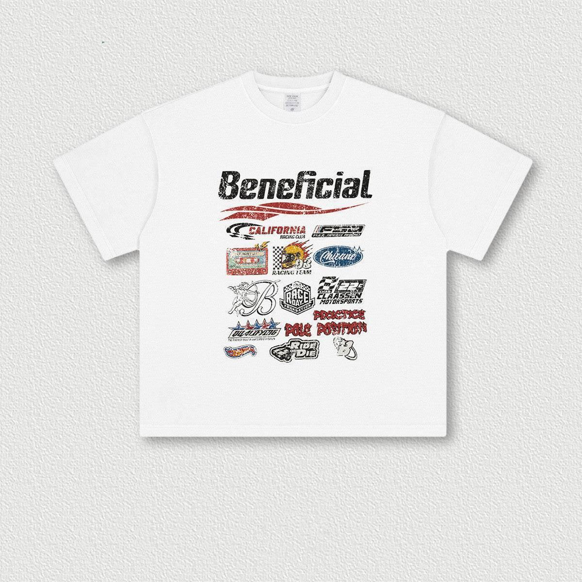 Men's High Street Washed Old Loose T-shirt White