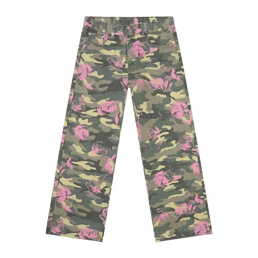 Camouflage Jeans with Pockets For Men | MuddyStock Origianals Pink L