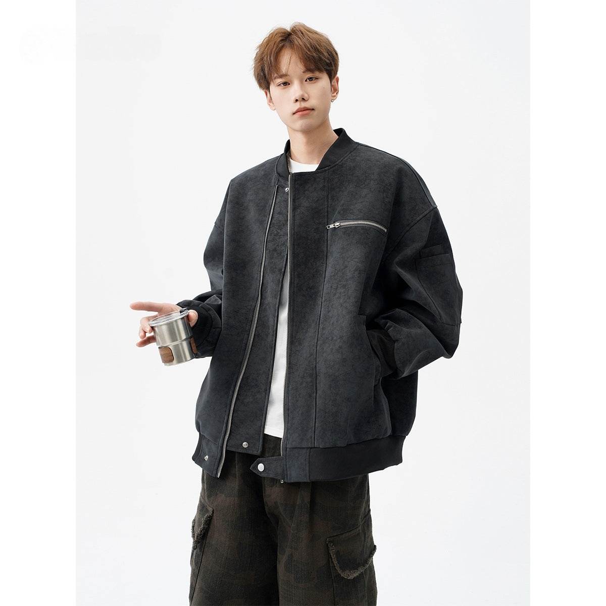 High street ruff tie dye jacket for men | MuddyStock Originals Black MuddyStock