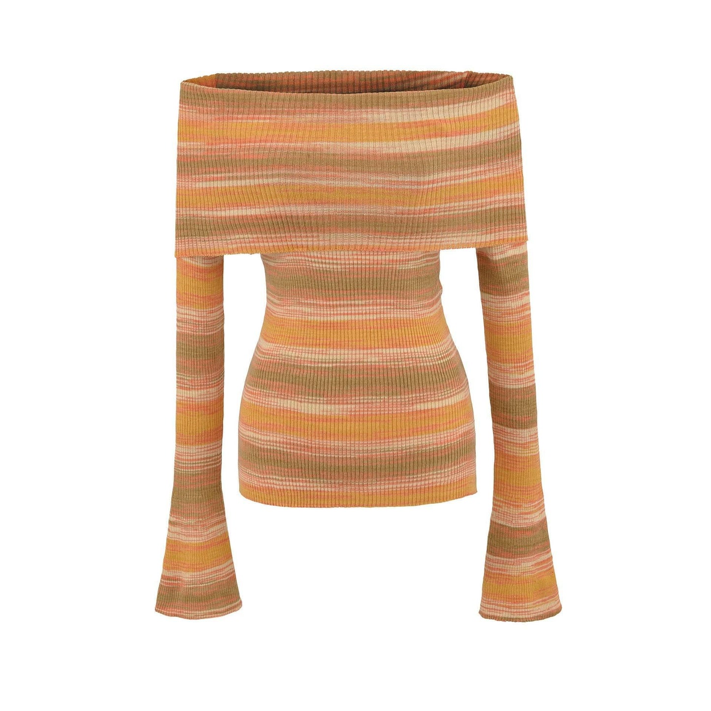 Striped slim fit sweater for women | MuddyStock Originals