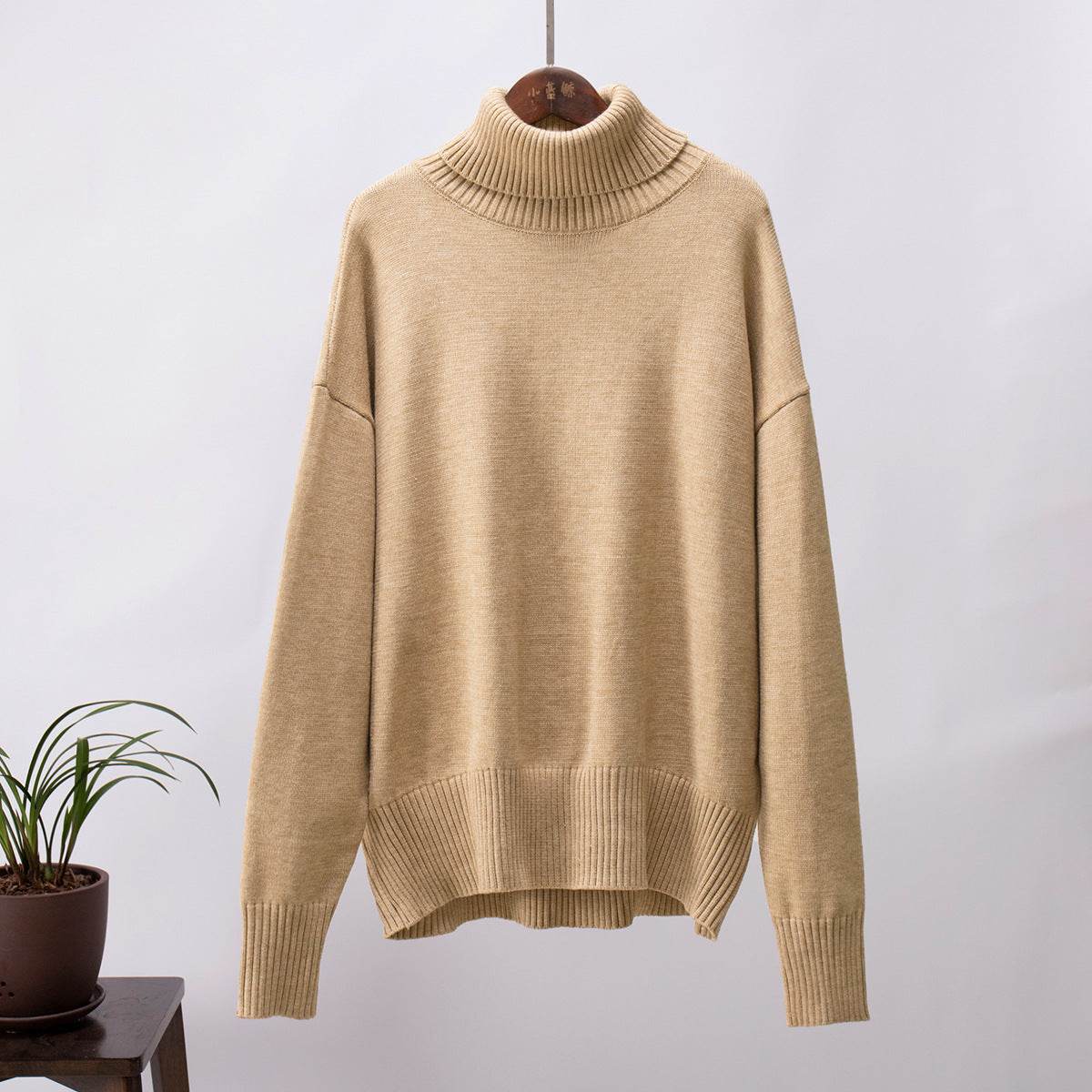 High Neck Sweater For Women | MuddyStock Originals Khaki MuddyStock