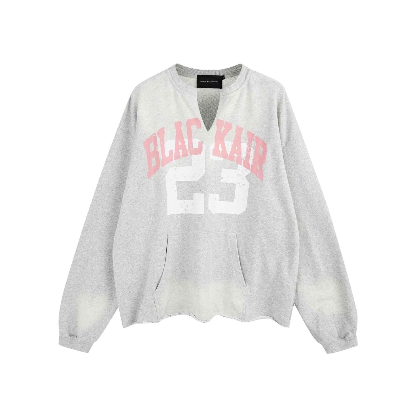 American High Street Vintage Printed Top For Women Gray 241136 M