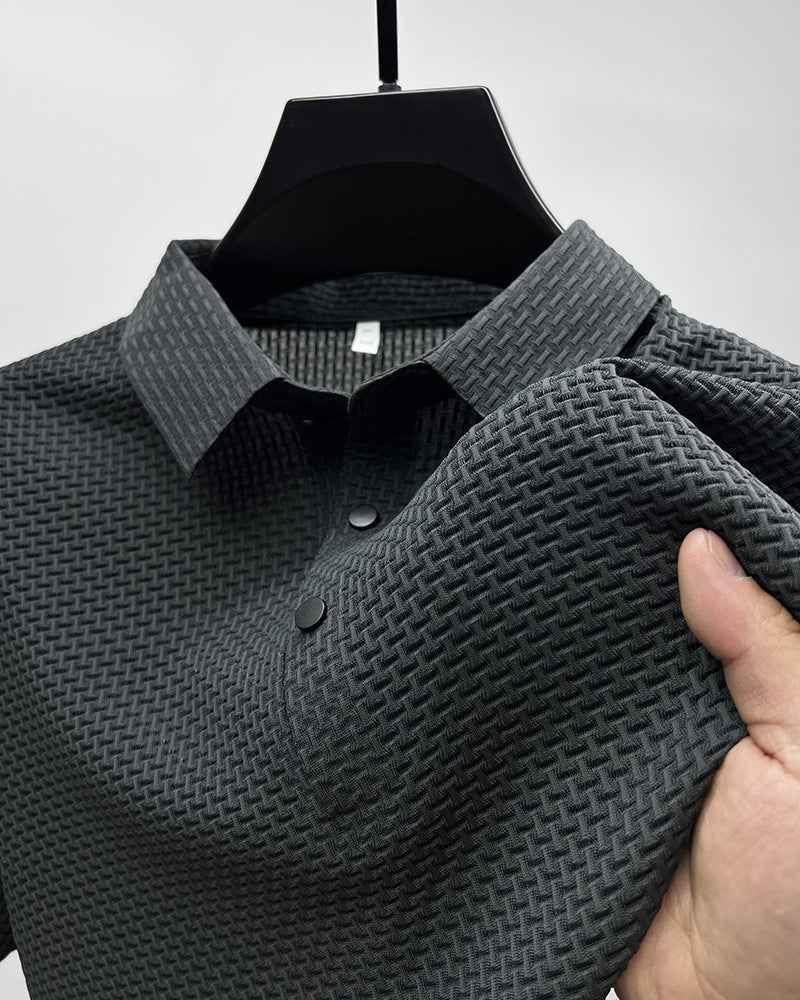 Mesh Ice Silk Short Sleeve T-shirt Mens Clothing Gray MuddyStock