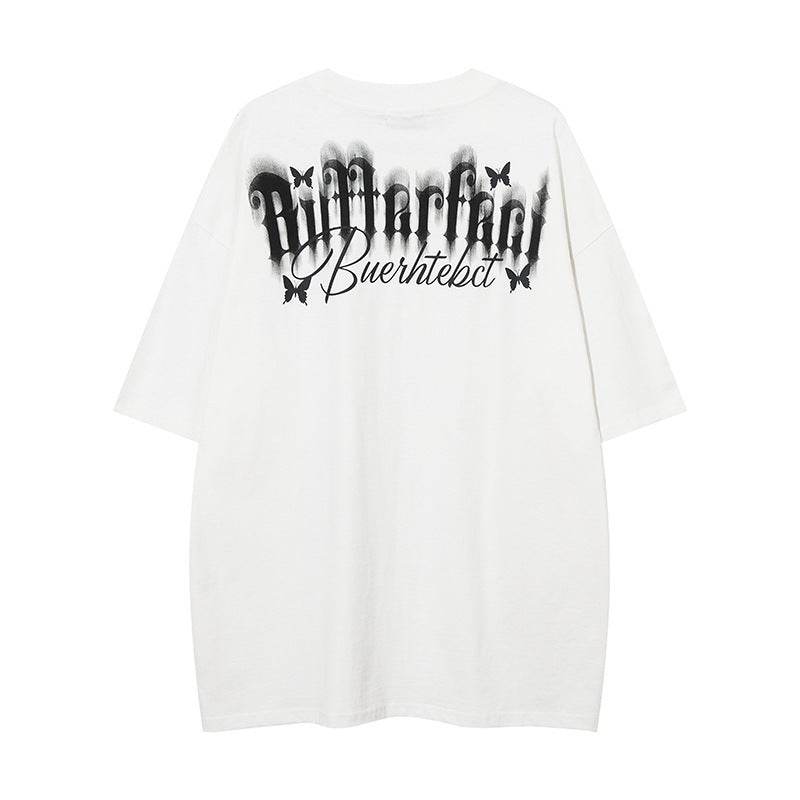 American High Street Butterfly Printed T-shirt For Men And Women MuddyStock
