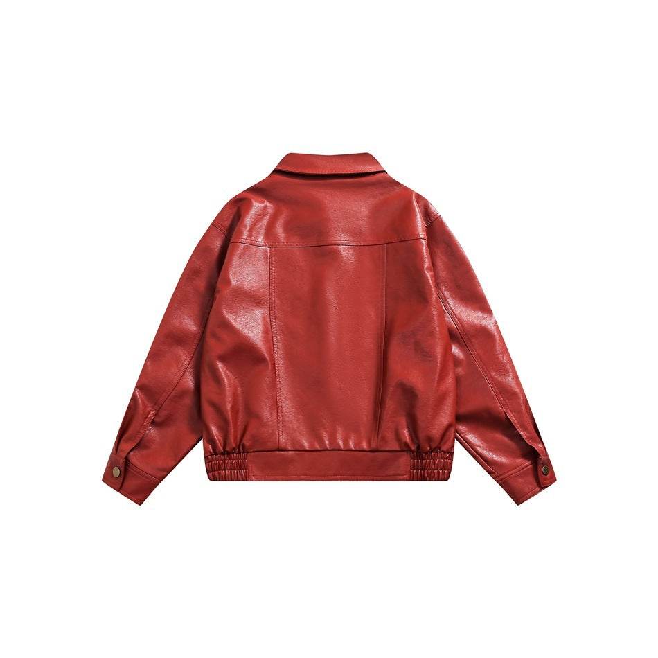 Leather Jacket Women Cropped Leather Coat MuddyStock
